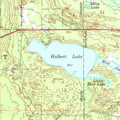 United States Geological Survey Eckerman, MI (1951, 62500-Scale) digital map