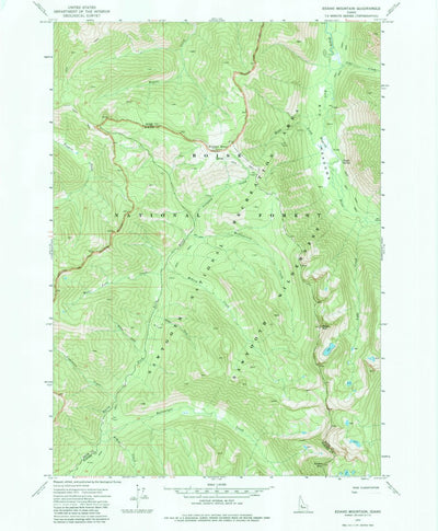 United States Geological Survey Edaho Mountain, ID (1972, 24000-Scale) digital map