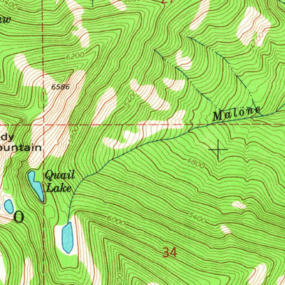 United States Geological Survey Eddy Mountain, MT (1964, 24000-Scale) digital map