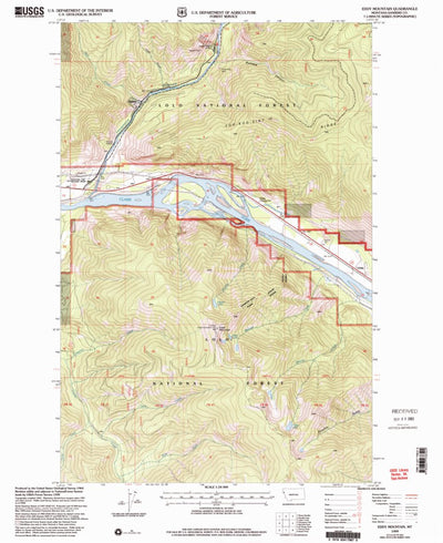 United States Geological Survey Eddy Mountain, MT (1999, 24000-Scale) digital map