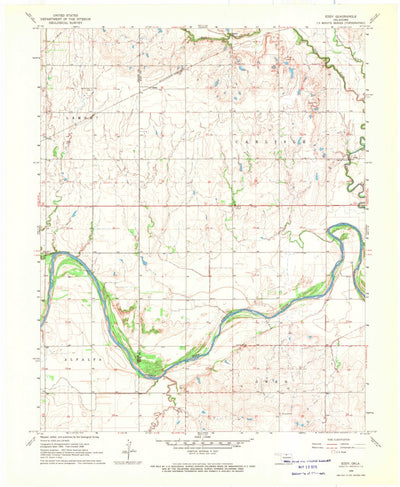 United States Geological Survey Eddy, OK (1968, 24000-Scale) digital map