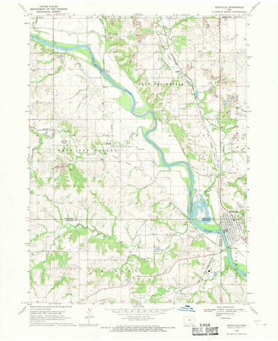 United States Geological Survey Eddyville, IA (1968, 24000-Scale) digital map