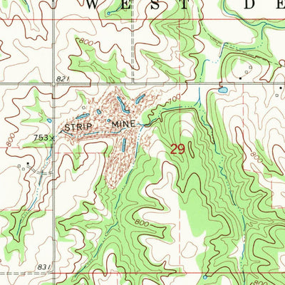 United States Geological Survey Eddyville, IA (1968, 24000-Scale) digital map