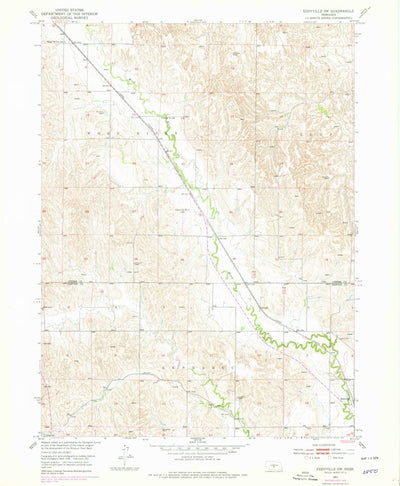 United States Geological Survey Eddyville SW, NE (1951, 24000-Scale) digital map