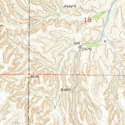 United States Geological Survey Eddyville SW, NE (1951, 24000-Scale) digital map