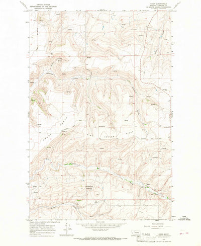 United States Geological Survey Eden, MT (1965, 24000-Scale) digital map