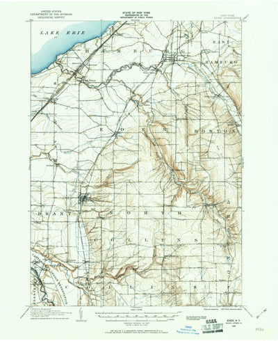 United States Geological Survey Eden, NY (1905, 62500-Scale) digital map