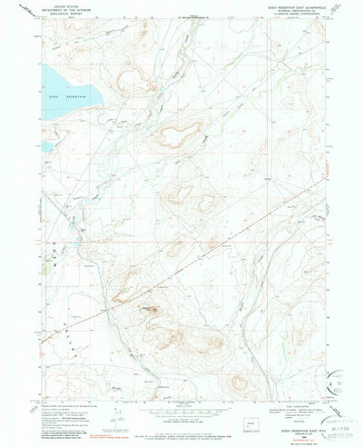 United States Geological Survey Eden Reservoir East, WY (1968, 24000-Scale) digital map
