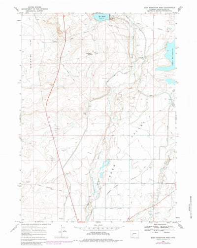United States Geological Survey Eden Reservoir West, WY (1968, 24000-Scale) digital map