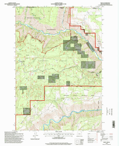 United States Geological Survey Eden Ridge, OR-WA (1995, 24000-Scale) digital map