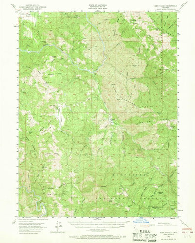 United States Geological Survey Eden Valley, CA (1952, 62500-Scale) digital map