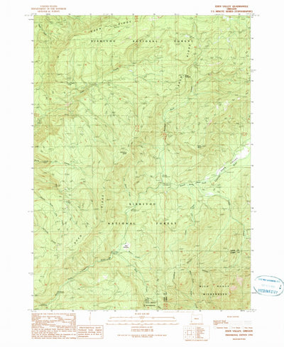 United States Geological Survey Eden Valley, OR (1990, 24000-Scale) digital map