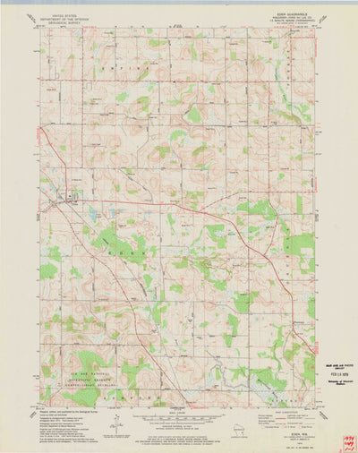 United States Geological Survey Eden, WI (1974, 24000-Scale) digital map