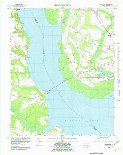 United States Geological Survey Edenhouse, NC (1982, 24000-Scale) digital map