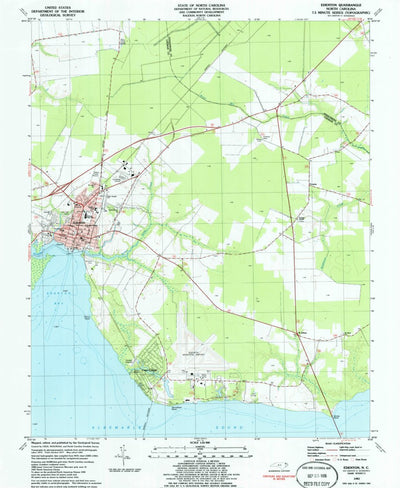 United States Geological Survey Edenton, NC (1981, 24000-Scale) digital map