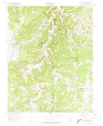 United States Geological Survey Edgar Springs, MO (1954, 24000-Scale) digital map