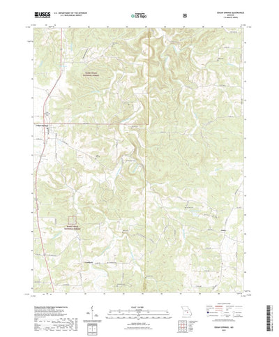 United States Geological Survey Edgar Springs, MO (2021, 24000-Scale) digital map