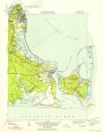 United States Geological Survey Edgartown, MA (1951, 31680-Scale) digital map