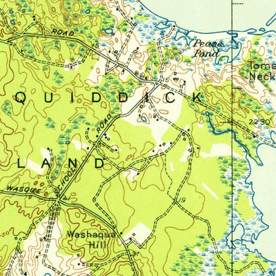 United States Geological Survey Edgartown, MA (1951, 31680-Scale) digital map