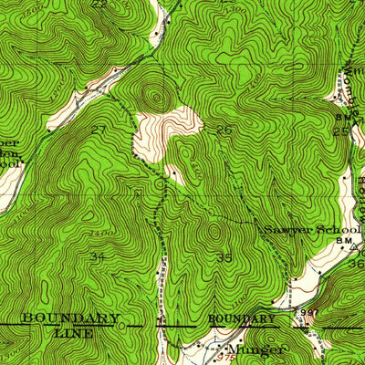 United States Geological Survey Edgehill, MO (1924, 62500-Scale) digital map