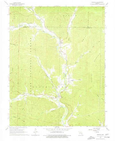 United States Geological Survey Edgehill, MO (1968, 24000-Scale) digital map