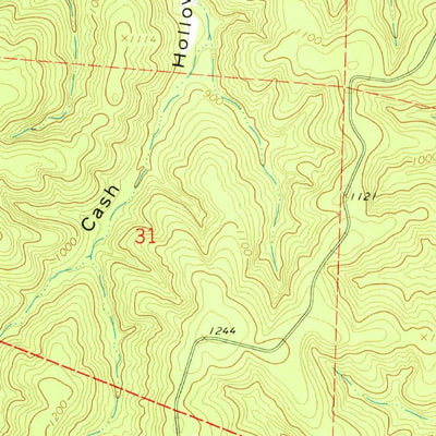 United States Geological Survey Edgehill, MO (1968, 24000-Scale) digital map