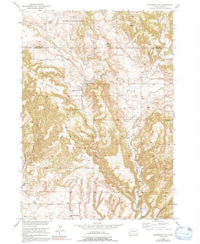 United States Geological Survey Edgemont NE, SD (1950, 24000-Scale) digital map