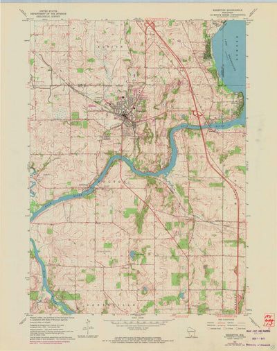 United States Geological Survey Edgerton, WI (1961, 24000-Scale) digital map