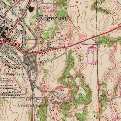 United States Geological Survey Edgerton, WI (1961, 24000-Scale) digital map