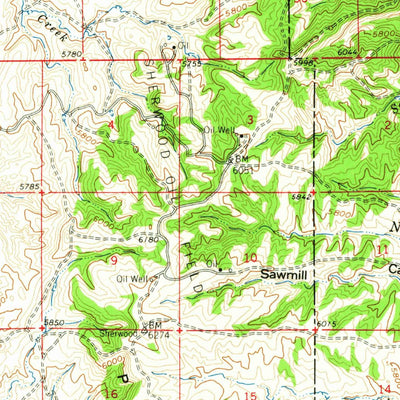 United States Geological Survey Edgerton, WY (1959, 62500-Scale) digital map