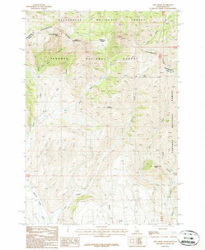 United States Geological Survey Edie Creek, ID-MT (1987, 24000-Scale) digital map