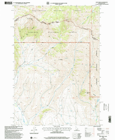 United States Geological Survey Edie Creek, ID-MT (1997, 24000-Scale) digital map