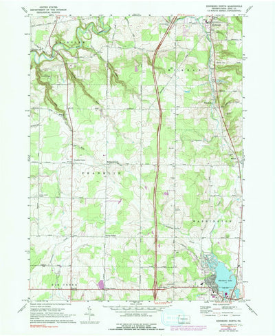 United States Geological Survey Edinboro North, PA (1967, 24000-Scale) digital map