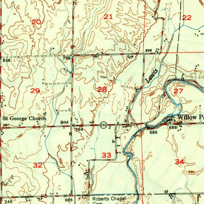 United States Geological Survey Edinburg, IN (1950, 62500-Scale) digital map