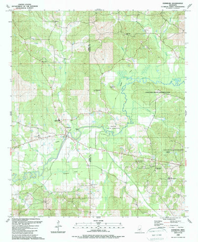 United States Geological Survey Edinburg, MS (1989, 24000-Scale) digital map
