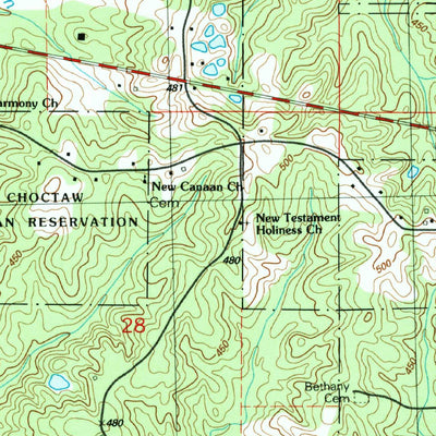 United States Geological Survey Edinburg, MS (1989, 24000-Scale) digital map