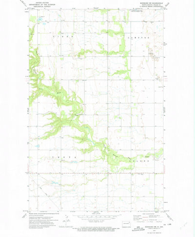 United States Geological Survey Edinburg NW, ND (1972, 24000-Scale) digital map