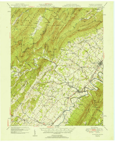 United States Geological Survey Edinburg, VA-WV (1951, 62500-Scale) digital map