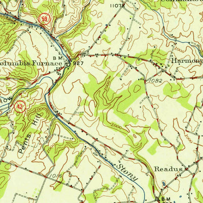 United States Geological Survey Edinburg, VA-WV (1951, 62500-Scale) digital map