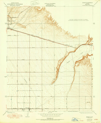 United States Geological Survey Edison, CA (1950, 24000-Scale) digital map