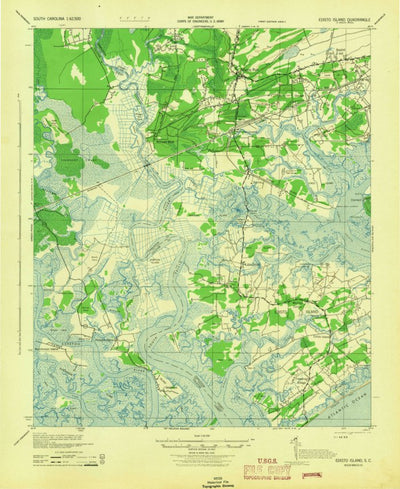 United States Geological Survey Edisto Island, SC (1943, 62500-Scale) digital map