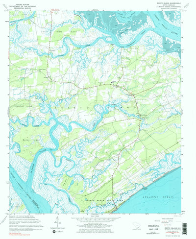United States Geological Survey Edisto Island, SC (1960, 24000-Scale) digital map
