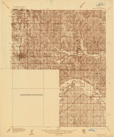 United States Geological Survey Edmond, OK (1935, 48000-Scale) digital map