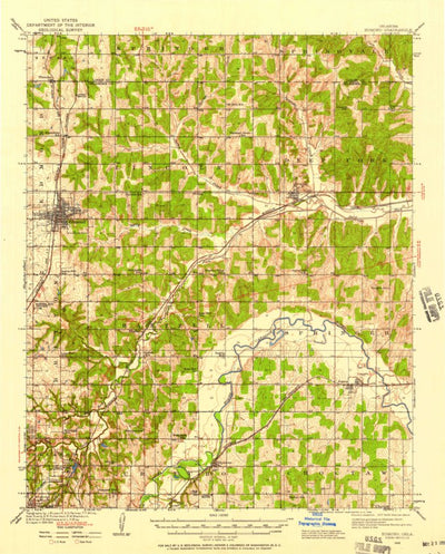 United States Geological Survey Edmond, OK (1935, 62500-Scale) digital map