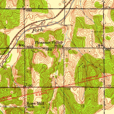 United States Geological Survey Edmond, OK (1935, 62500-Scale) digital map