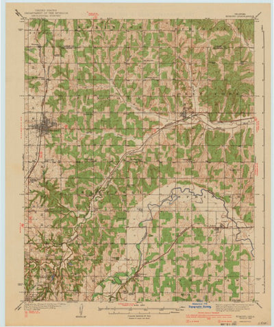 United States Geological Survey Edmond, OK (1940, 62500-Scale) digital map