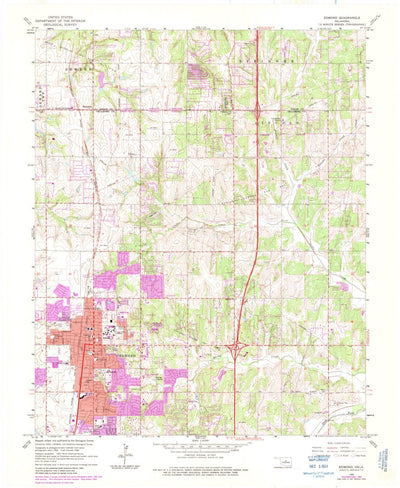 United States Geological Survey Edmond, OK (1966, 24000-Scale) digital map