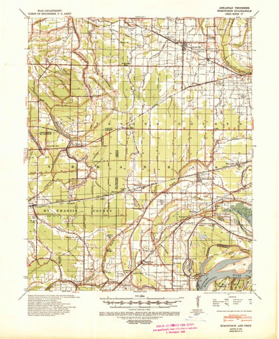 United States Geological Survey Edmondson, AR-TN (1939, 62500-Scale) digital map
