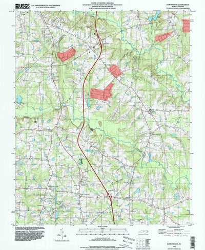 United States Geological Survey Edmondson, NC (1993, 24000-Scale) digital map