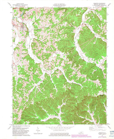 United States Geological Survey Edmonton, KY (1974, 24000-Scale) digital map
